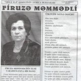 “Yazıçı”: Firuzə Məmmədli. “Oğuz Eli” Qəzetinin Ayrıca Buraxılışı